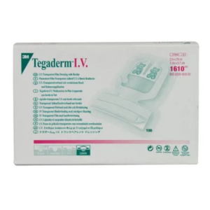 PANSEMENT FILM TRANSPARENT TEGADERM 3M PEDIATRIQUE 1610W POUR CATHETERS INTRAVEINEUX AVEC BORDURE 5 CM x 5,7 CM