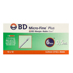 BD MICROFINE SERINGUE A INSULINE