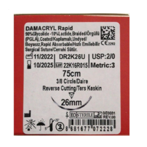 FIL RÉSORBABLE DAMACRYL RAPID TRIANGULAIRE ▲