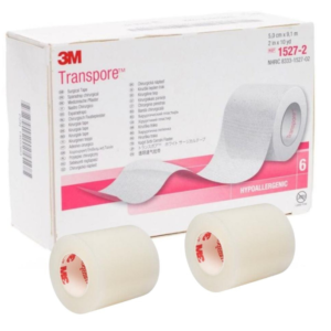 3M™ Transpore™ SPARADRAP PLASTIQUE MICROPERFORE TRANSPARENT 5 cm x 9,14 m